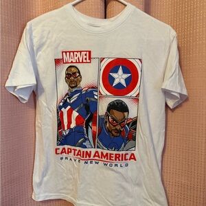 Marvel Captain America Brave New World White Tee